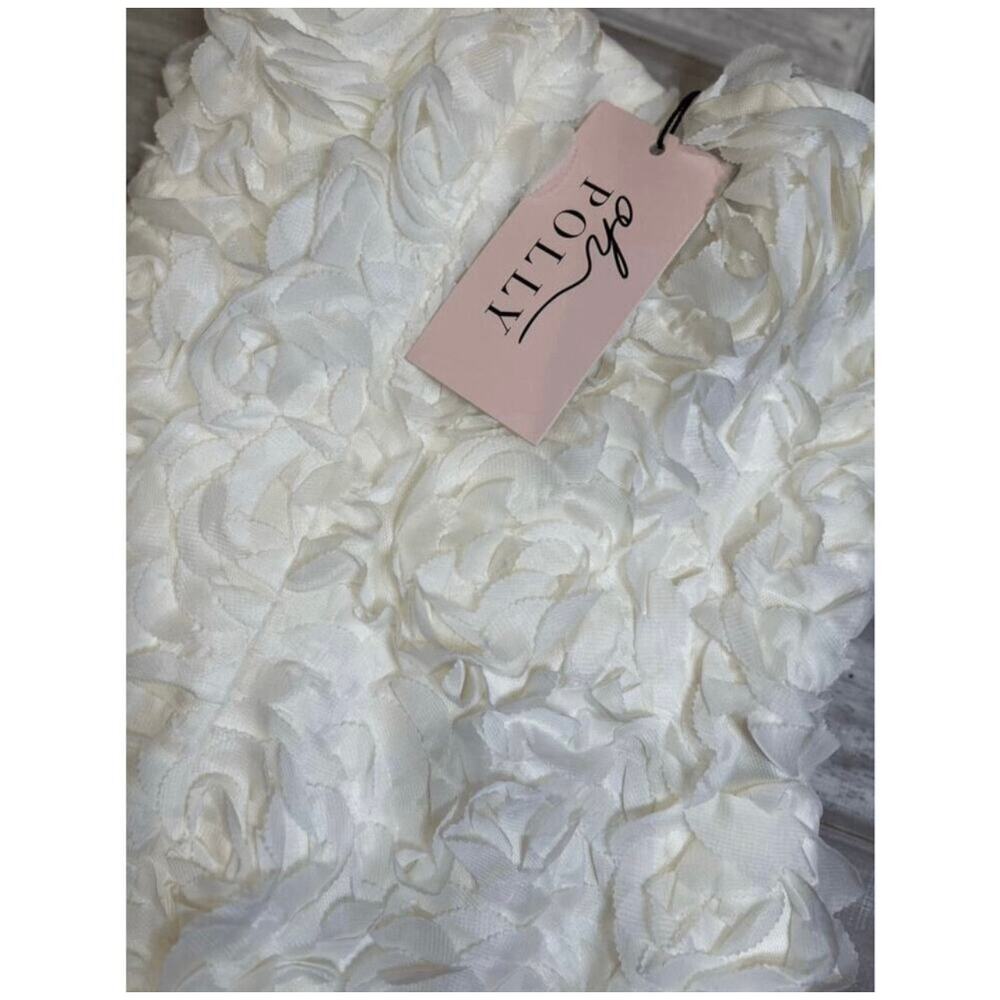 Oh Polly White Rosette Strapless Mini Dress Bridal Coquette NWT US 4 - Picture 13 of 16
